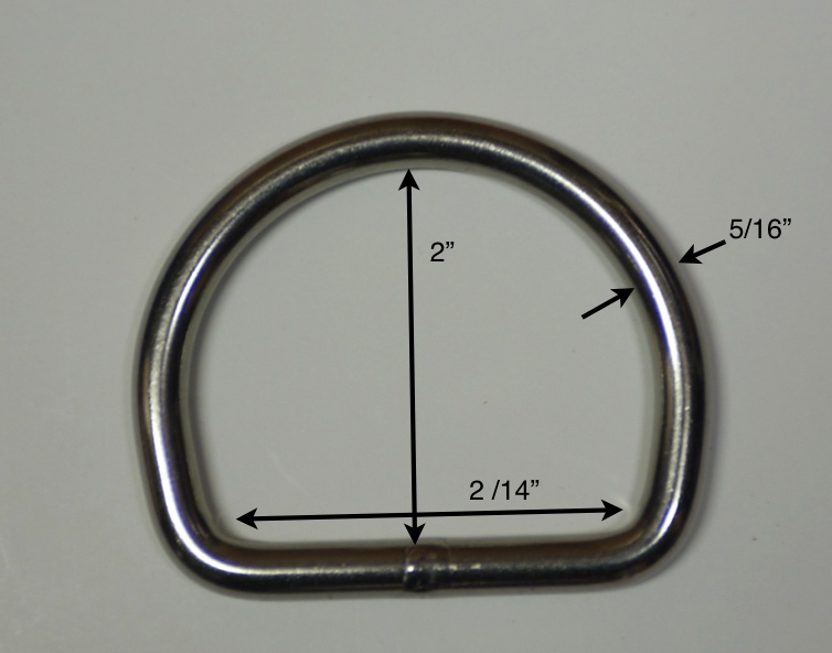316 STAINLESS STEEL "D" RING