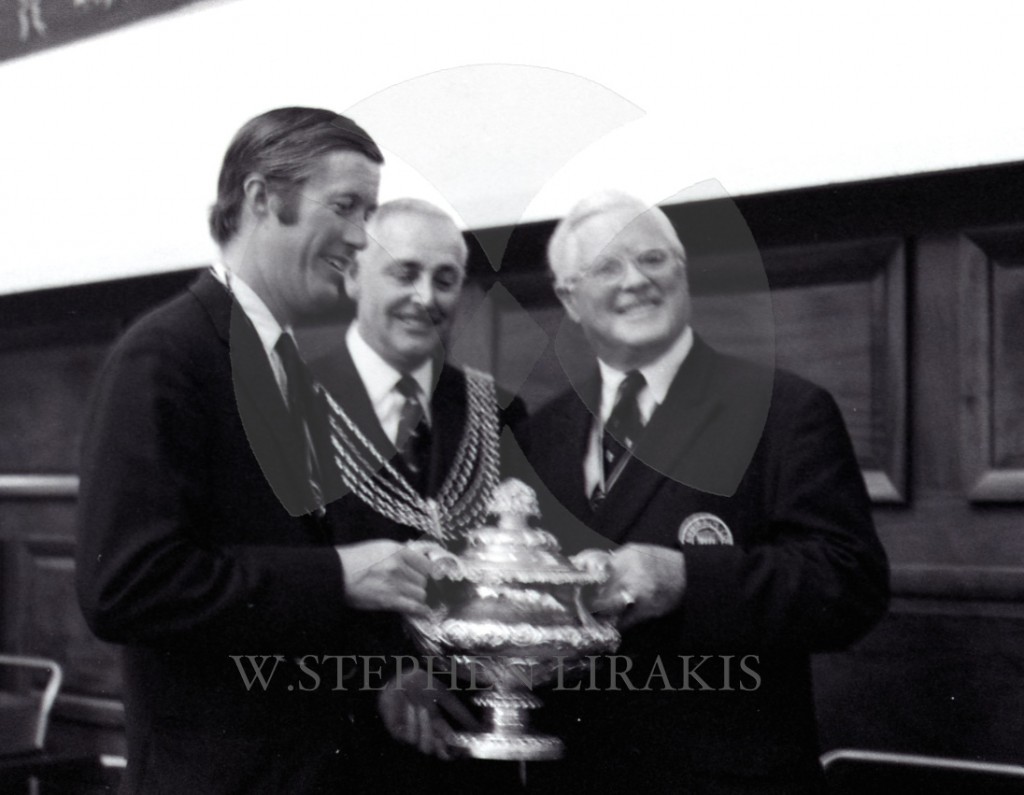 DICK CARTER AND DICK NYE WITH THE ADMIRAL'S CUP 1969
